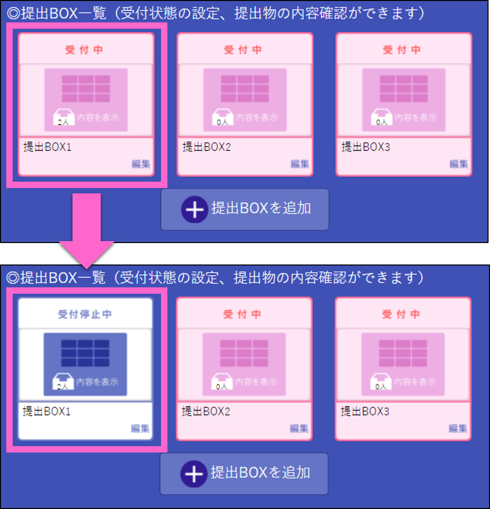 提出BOX」の数を減らすことはできますか？ – ミライシード よくあるご質問